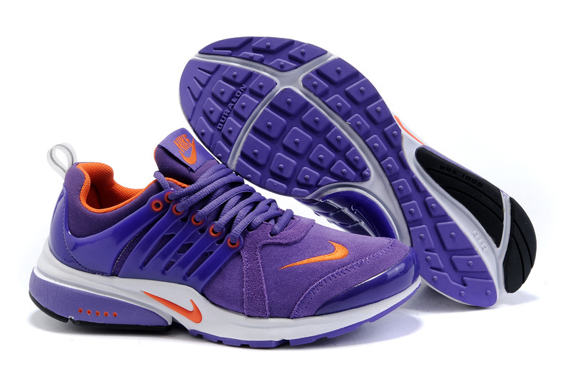 New Nike Air Presto Suede Purple Orange Shoes - Click Image to Close